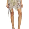 o-silla Crinkled skirt mixed medieval print