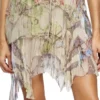 o-silla Crinkled skirt mixed medieval print