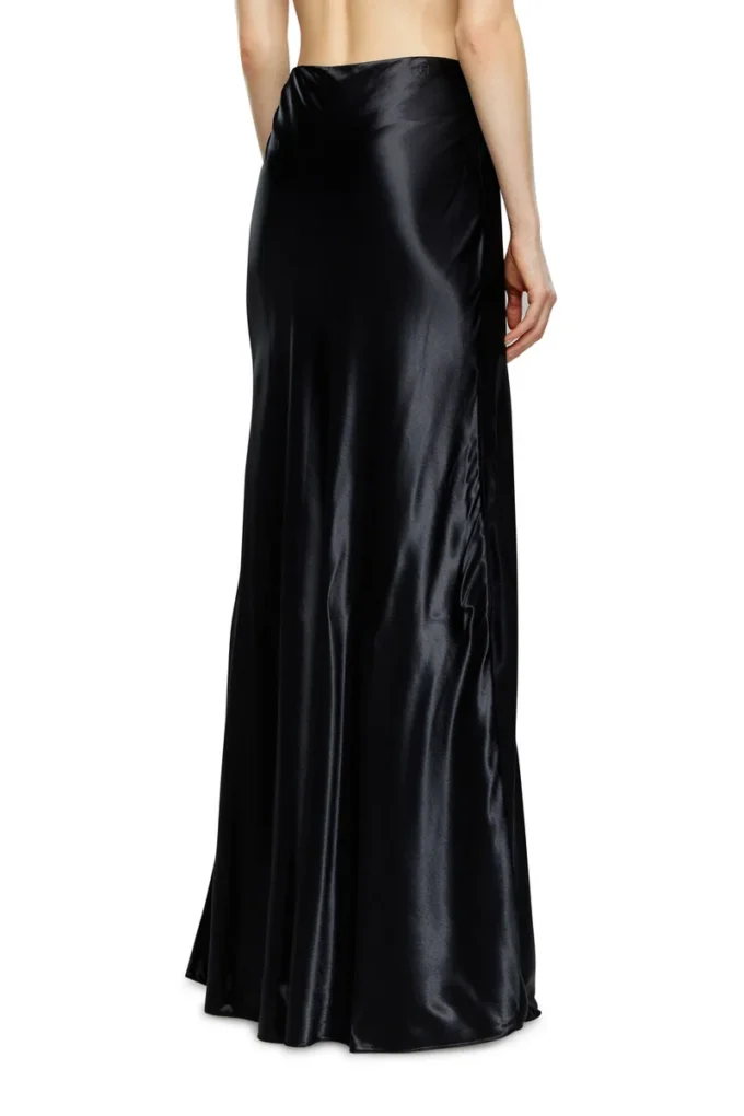 o-syren Long satin skirt
