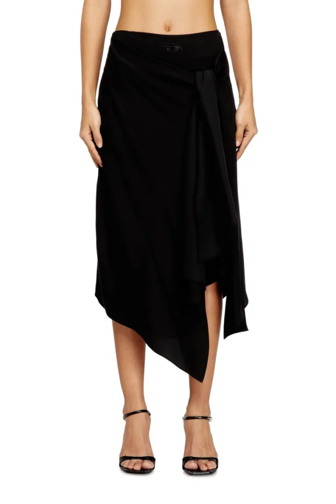 o-tali Skirt in fluid cupro with front knot