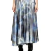 o-zulie-s2 Metallic midi skirt with blurred rose print
