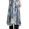 o-zulie-s2 Metallic midi skirt with blurred rose print