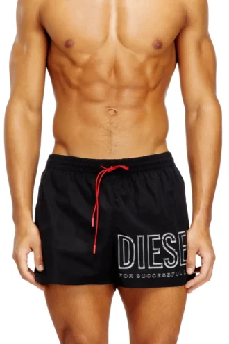olympic-34-d-core Mid-length swim shorts with outline logo