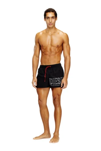 olympic-34-d-core Mid-length swim shorts with outline logo