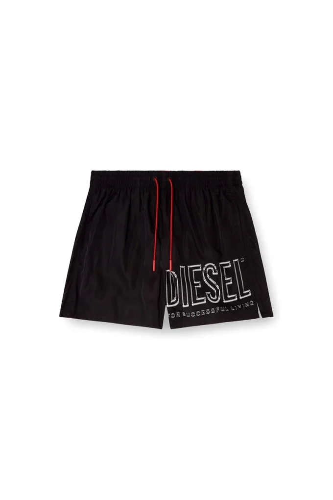 olympic-34-d-core Mid-length swim shorts with outline logo
