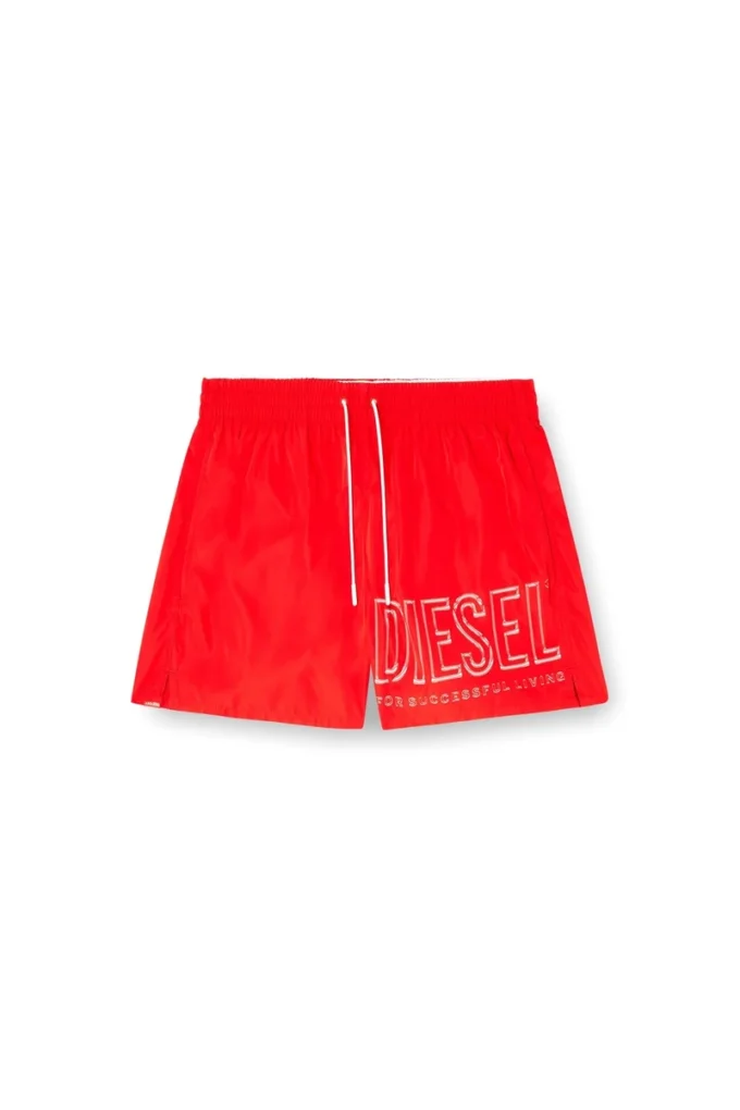 olympic-34-d-core Mid-length swim shorts with outline logo