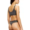 oriba-gft Stretch-cotton bralette with metallic print