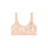 oriba-gft Stretch-cotton bralette with metallic print