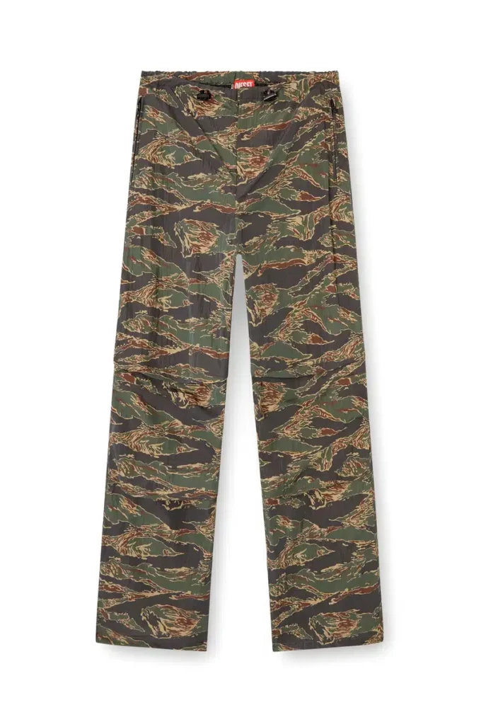 p-anic Cargo pants in camo-print nylon