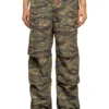p-anic Cargo pants in camo-print nylon