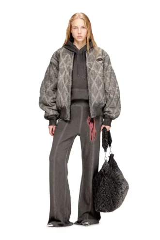 p-anta Cotton pants with prints and studs