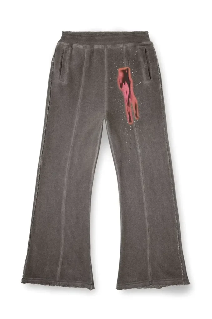 p-anta Cotton pants with prints and studs