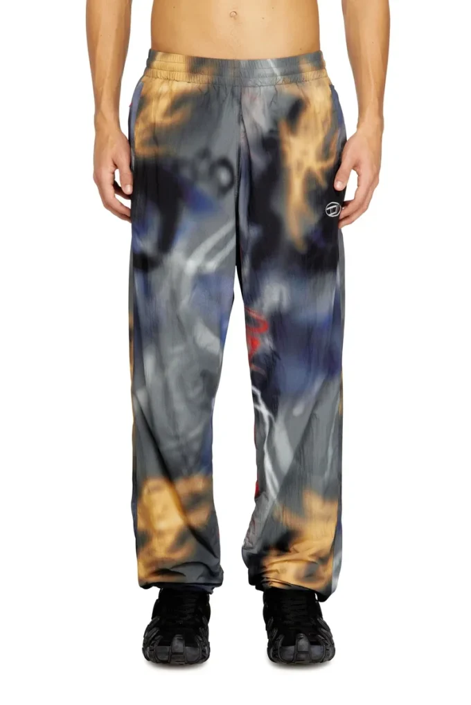 p-arelion Nylon pants with all-over print