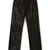 p-bru Elasticated pants in boiled leather