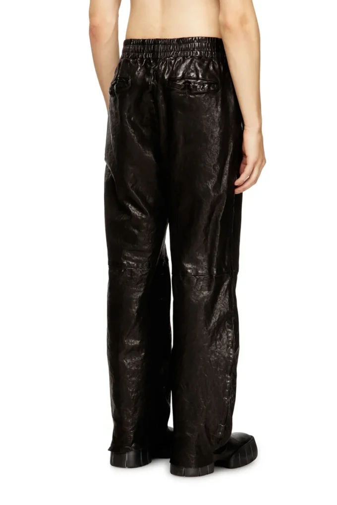 p-bru Elasticated pants in boiled leather