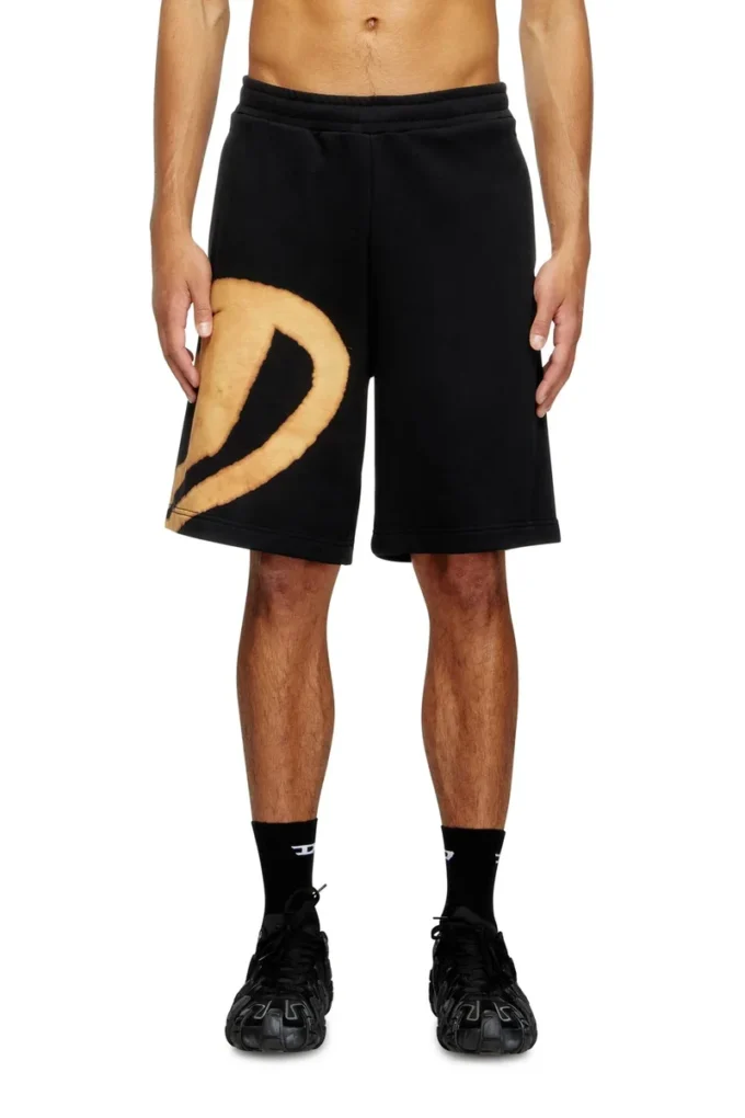 p-crow-bleach Sweat shorts with bleached logo