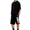 p-crow-div Fleece shorts with maxi logo patch