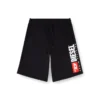 p-crow-div Fleece shorts with maxi logo patch