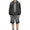 p-crowde Sweat shorts with phoenix devoré