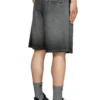 p-crowde Sweat shorts with phoenix devoré