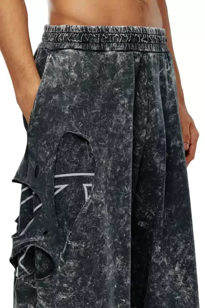 p-eckyo-peeloval Oval D pants in marble jersey
