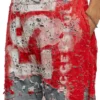 p-eel Logo shorts in destroyed jersey