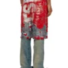p-eel Logo shorts in destroyed jersey