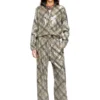 p-erqueen Sequined pants in with plaid design