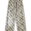 p-erqueen Sequined pants in with plaid design
