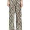 p-erqueen Sequined pants in with plaid design