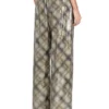 p-erqueen Sequined pants in with plaid design