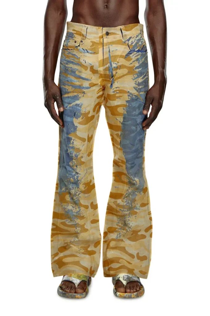 p-fro-dev Camo pants with peel-off muslin