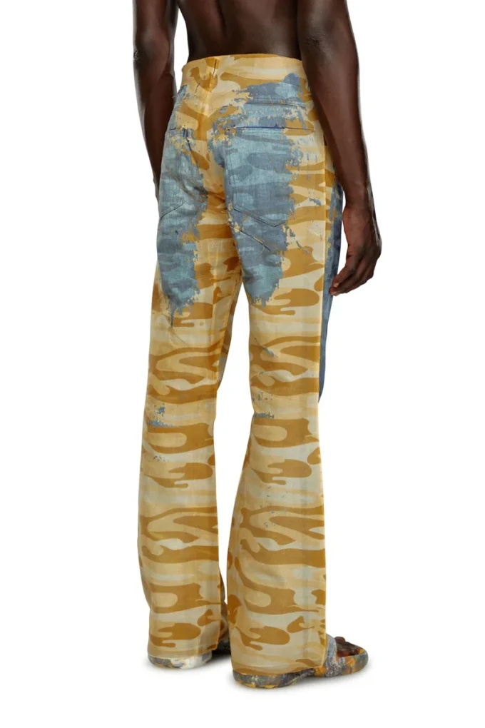 p-fro-dev Camo pants with peel-off muslin