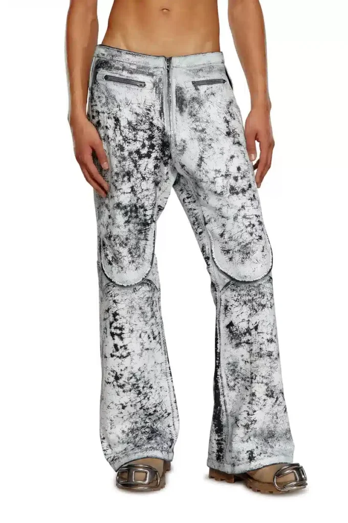 p-gen Treated leather pants