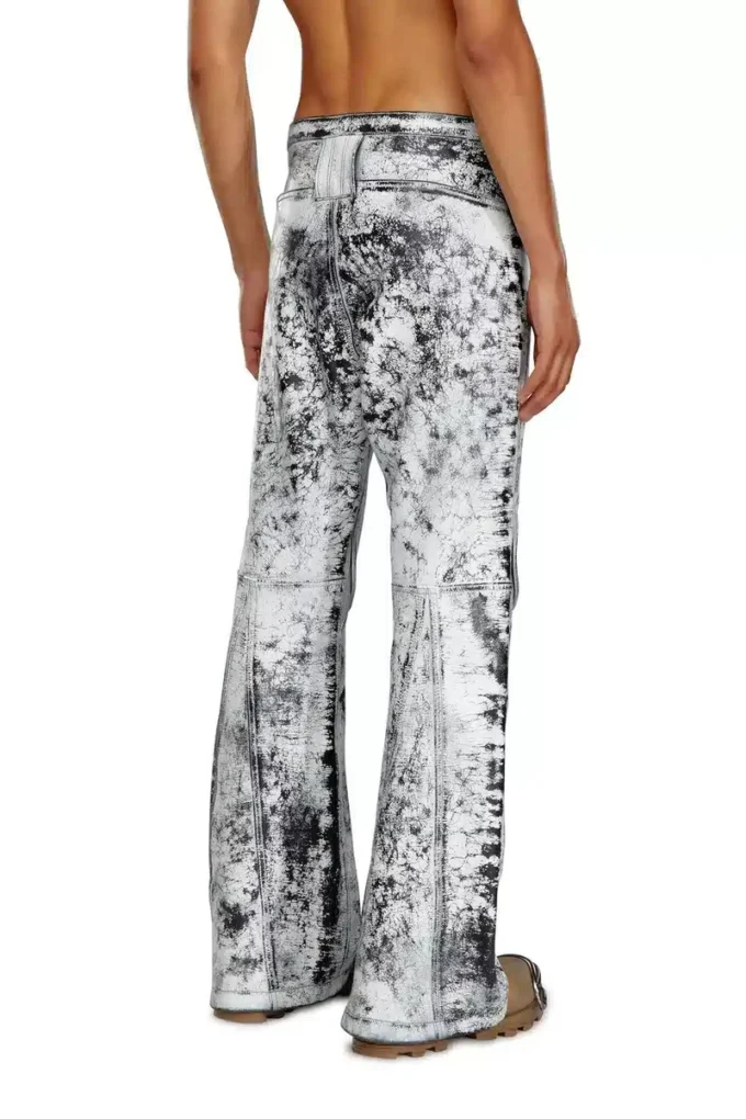p-gen Treated leather pants