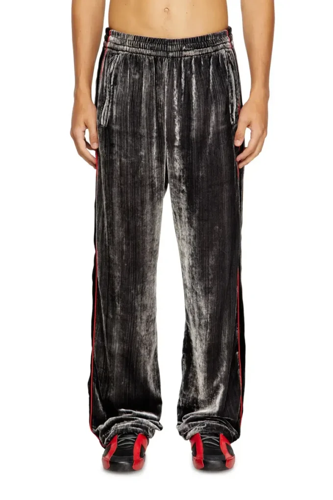 p-hay Track pants in treated velvet