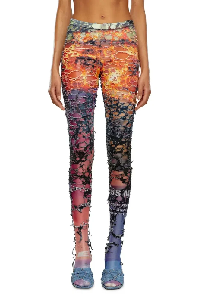 p-koll-dev Destroyed tights with cinema prints