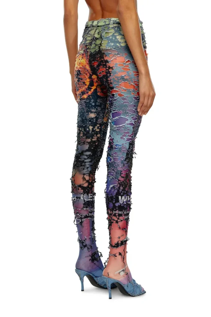 p-koll-dev Destroyed tights with cinema prints