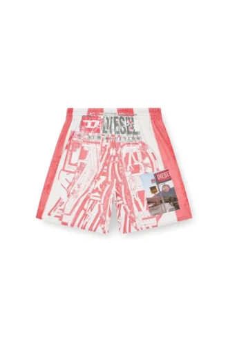 p-kurt Striped shorts with photo patches