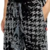 p-labis Elasticated pants in devoré houndstooth