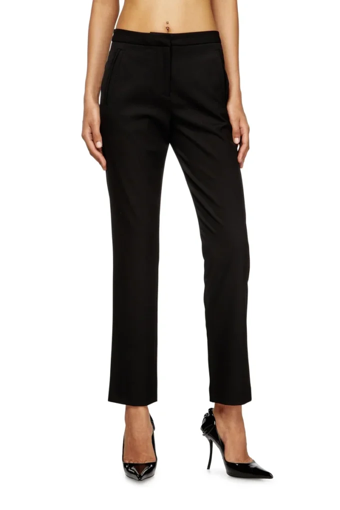 p-lacer-r2 Wool blend pants with welt pockets