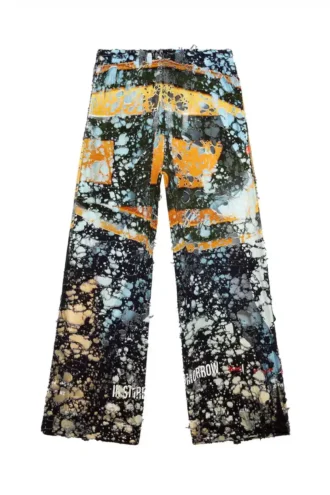 p-leopes-peel Destroyed pants with cinema prints