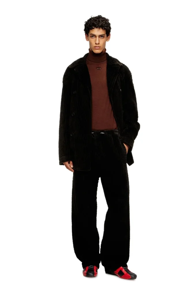 p-martial Corduroy pants with drawstring