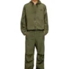 p-stitch Cotton cargo pants with side bands