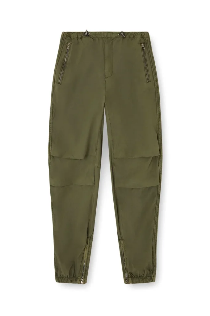 p-stitch Cotton cargo pants with side bands