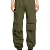 p-stitch Cotton cargo pants with side bands