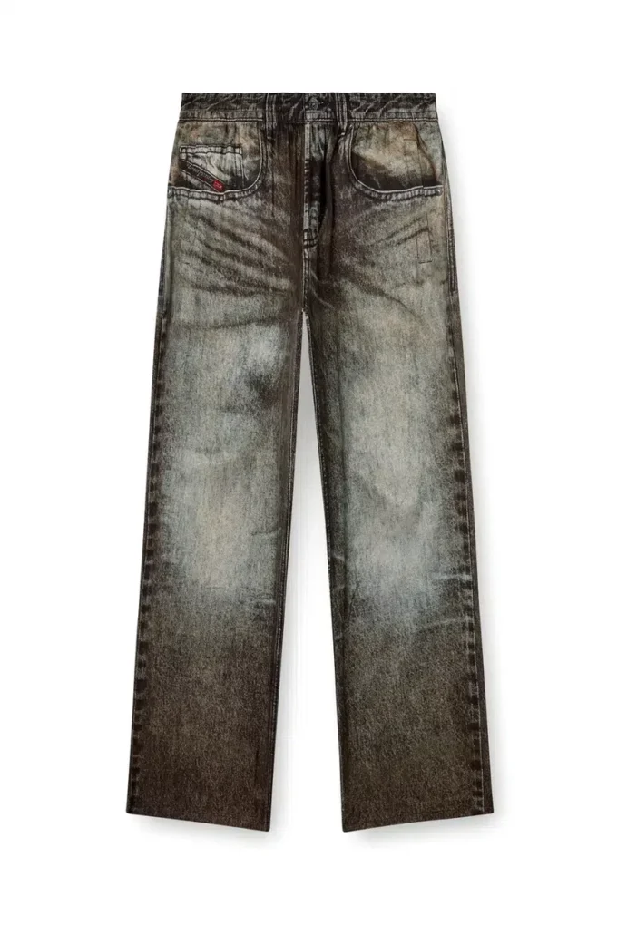 p-theck-lkct Elasticated pants in denim-look viscose