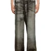 p-theck-lkct Elasticated pants in denim-look viscose