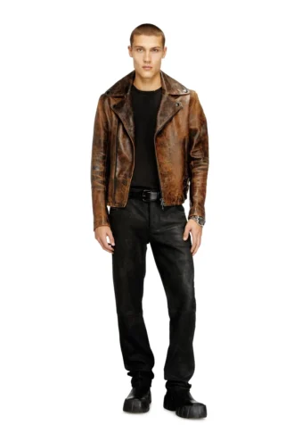 p-vyll-dmbi Jean-cut leather pants