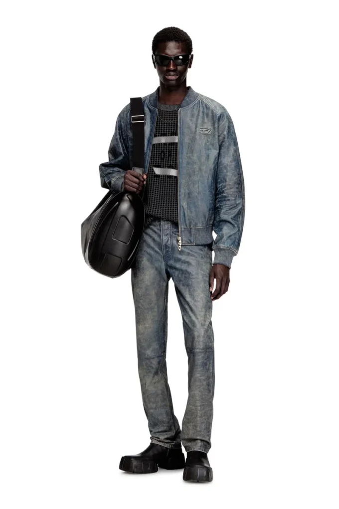 p-vyll-qmbw Jean-cut leather pants